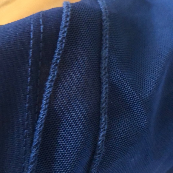 Torrid Double Layer Mesh Midi Navy Skirt - Picture 3 of 8